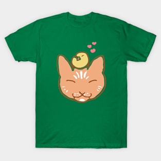 Pussy Cat and Yellow Chick in Love T-Shirt